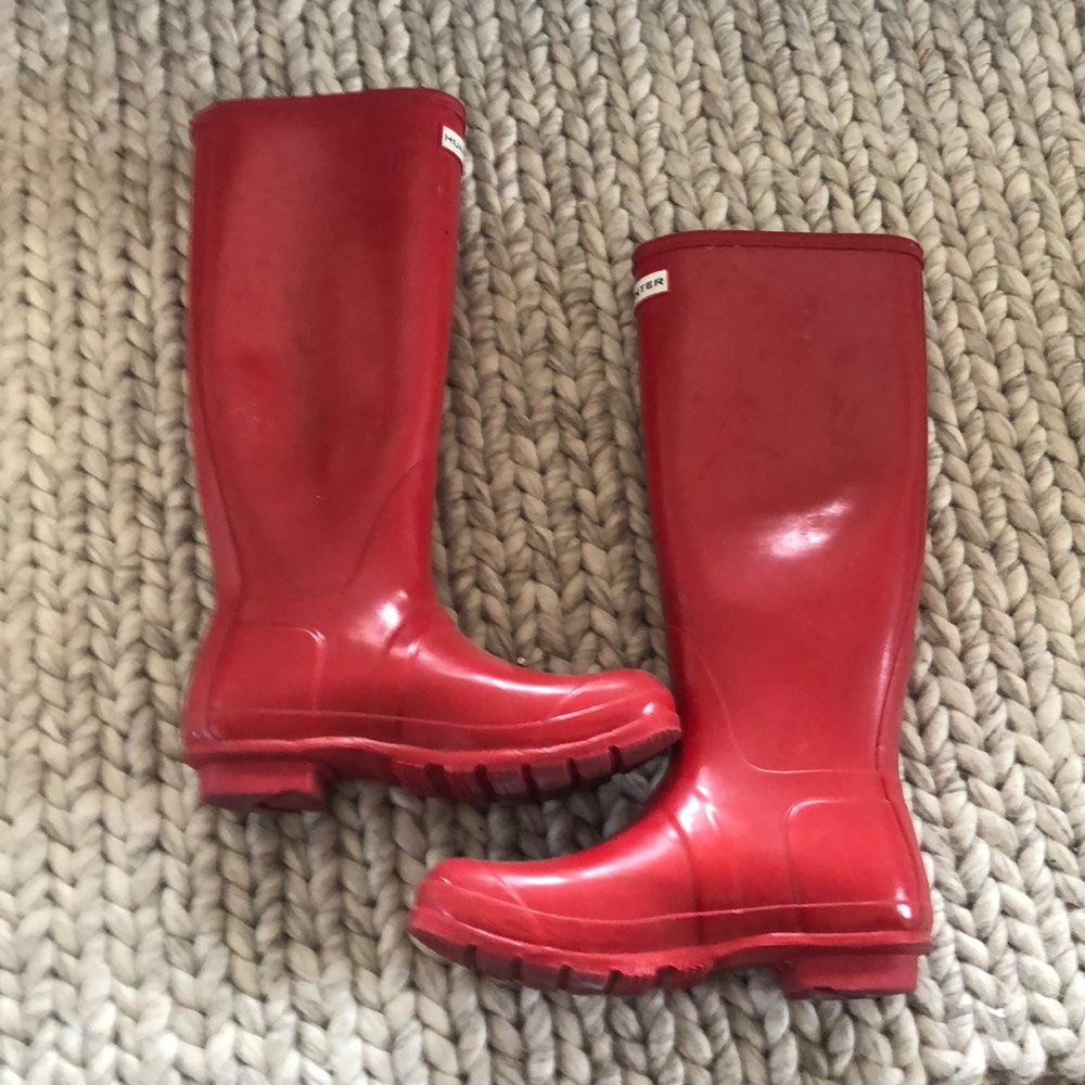 Red hunter boot